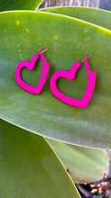 Load image into Gallery viewer, HOT Pink In-Love Earrings
