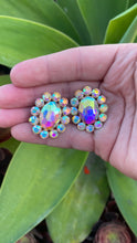 Load image into Gallery viewer, Lucky #13 Iridescent Bling Stud Earrings
