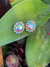 Load image into Gallery viewer, Lucky #13 Iridescent Bling Stud Earrings
