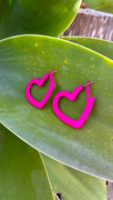 Load image into Gallery viewer, HOT Pink In-Love Earrings
