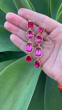 Load image into Gallery viewer, Brilliant Pink Dangle Gemstone Earrings
