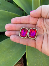 Load image into Gallery viewer, Berry Bright Fierce Gemstone Earrings
