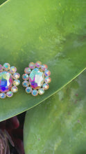 Load and play video in Gallery viewer, Lucky #13 Iridescent Bling Stud Earrings
