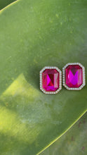 Load and play video in Gallery viewer, Berry Bright Fierce Gemstone Earrings
